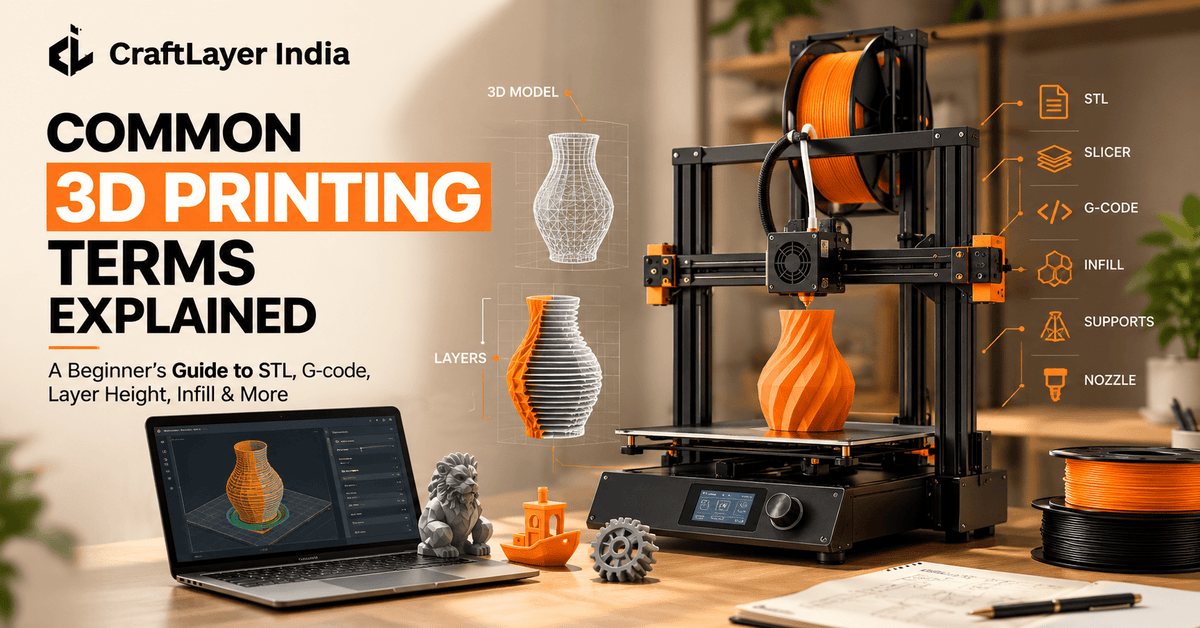 Common 3D Printing Terms Explained - CraftLayer India
