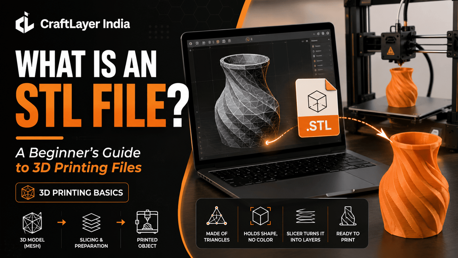 What Is an STL File in 3D Printing? A Beginner-Friendly Guide - CraftLayer India