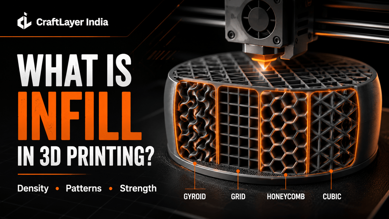 What Is Infill in 3D Printing? Density, Patterns and Practical Settings - CraftLayer India