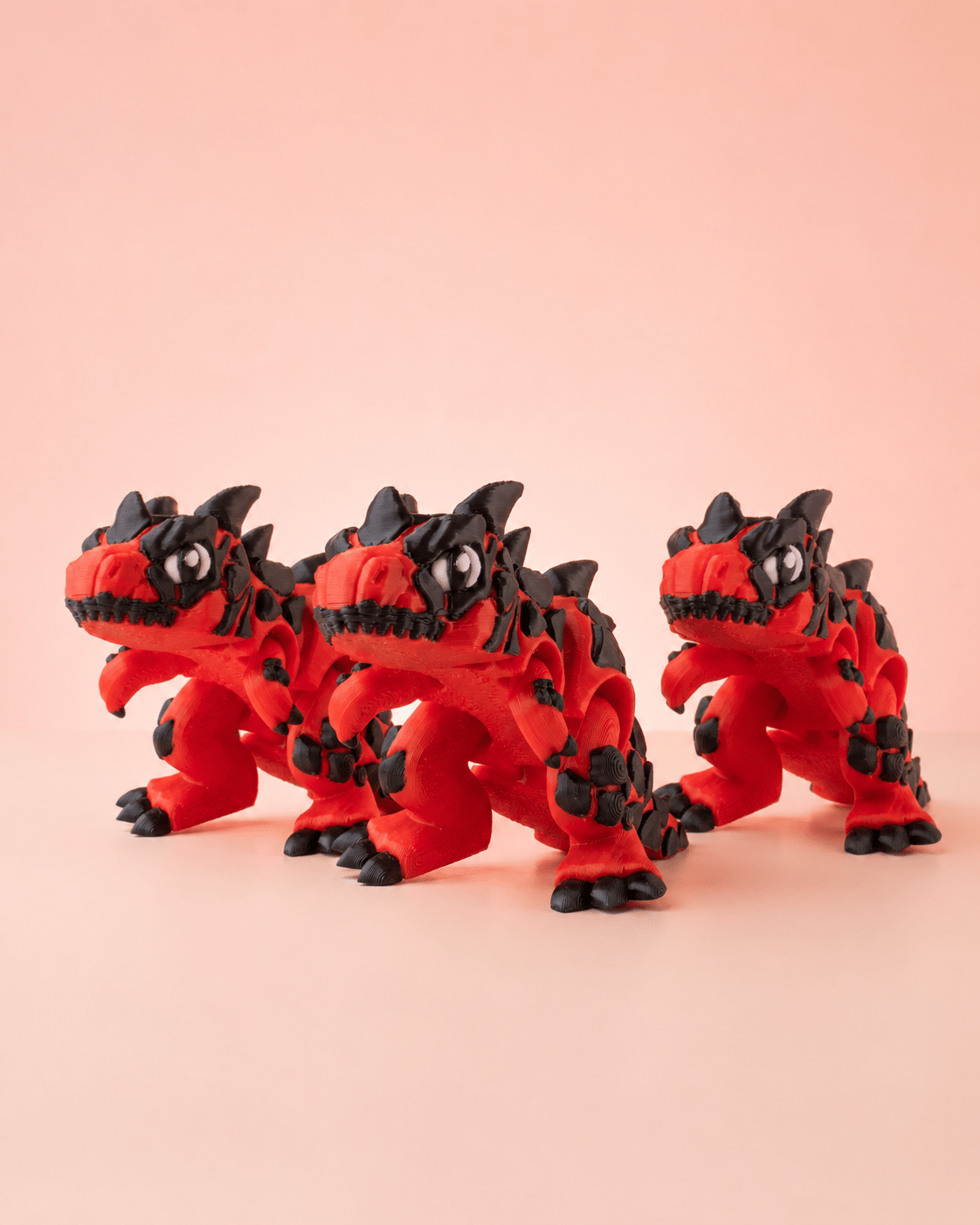 Blaze Red Dino – Set of 3 - CraftLayer India