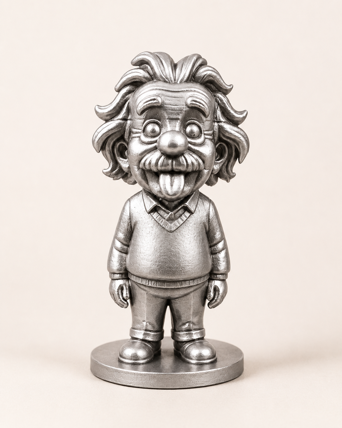 Silver genius scientist miniature figurine by CraftLayer India