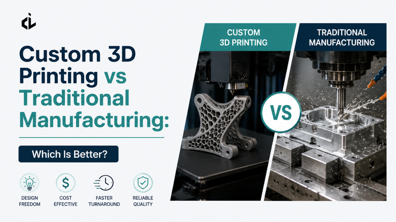 Custom 3D Printing vs Traditional Manufacturing: Which Is Better?