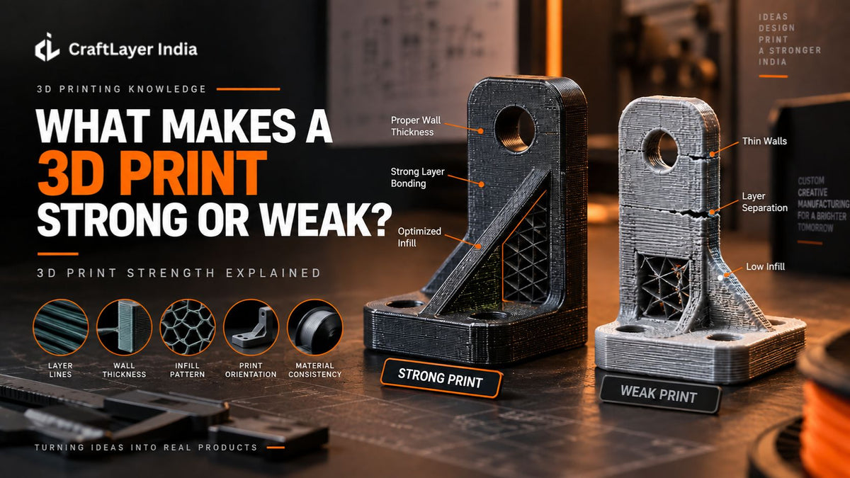 What Makes a 3D Print Strong or Weak? - CraftLayer India