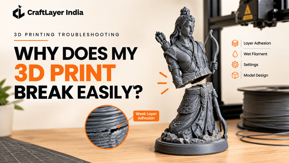 Why Does My 3D Print Break Easily? Causes, Fixes and Prevention - CraftLayer India