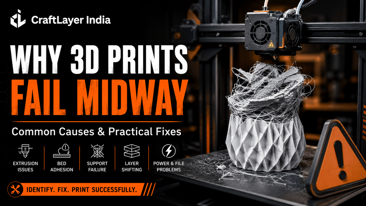 Why Your 3D Print Fails Midway and How to Fix It - CraftLayer India
