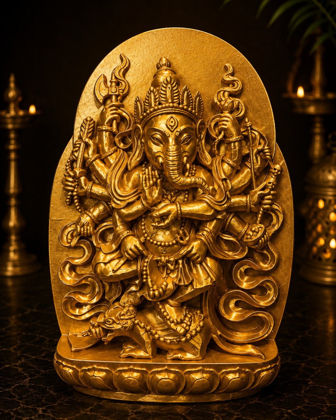 Divine Ganesha Murti Multi Arm