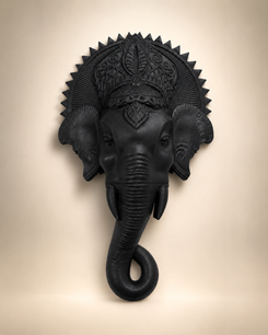 Divine Tusker black elephant wall decor
