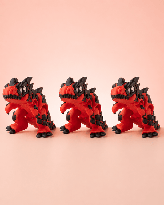 Blaze Red Dino – Set of 3 - CraftLayer India