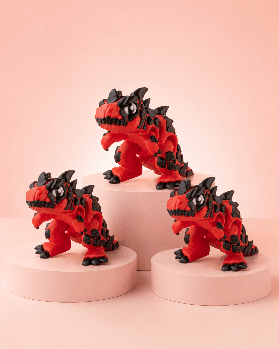 Blaze Red Dino – Set of 3 - CraftLayer India