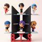 BTS stand with action figures