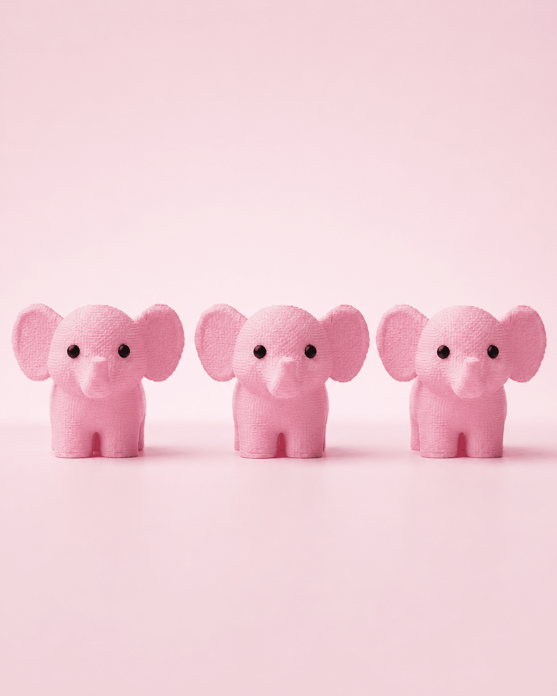 Ellie Pink Elephant – Set of 3 - CraftLayer India