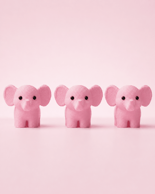 Ellie Pink Elephant – Set of 3 - CraftLayer India