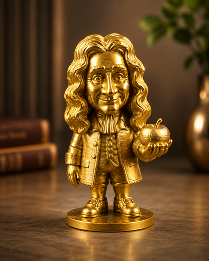 Gold Isaac Newton apple miniature figurine by CraftLayer India