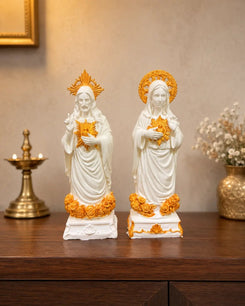 Sacred Heart Jesus & Mary Statue Set - CraftLayer India