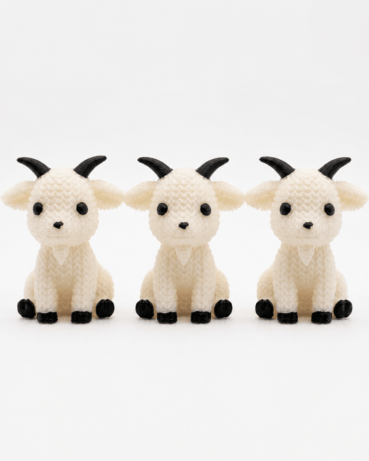 Snowy Little Goat – Set of 3 - CraftLayer India